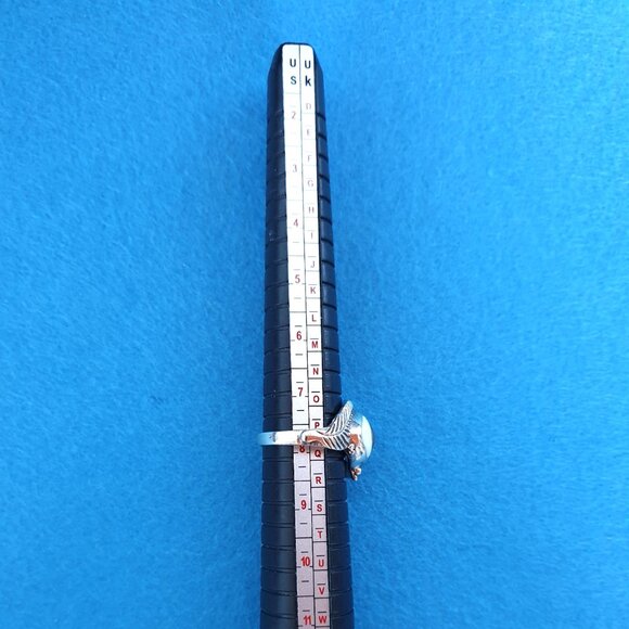 One of a Kind Bold Vintage 925 Sterling Silver Evil Eye Protection Ring - Picture 11 of 14